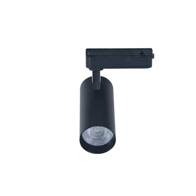 LED σποτ ράγας μονοφασικό COB 20W 230V θερμό φως 3000K 36° Φ60x165mm μαύρο 