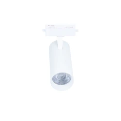 LED σποτ ράγας 2 γραμμών COB 20W ντιμαριζόμενο 230V ενδιάμεσο λευκό φως 4000K 2400lm 36° λευκό Φ74x175mm LED σποτ ράγας 2 γραμμών COB 20W ντιμαριζόμενο 230V ενδιάμεσο λευκό φως 4000K 2400lm 36° λευκό Φ74x175mm