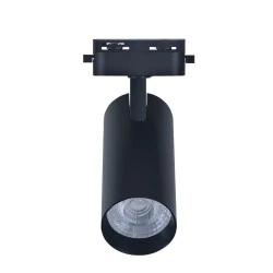LED σποτ ράγας 2 γραμμών COB 20W 230V ντιμαριζόμενο ενδιάμεσο λευκό φως 4000K 2400lm 36° μαύρο Φ74x175mm LED σποτ ράγας 2 γραμμών COB 20W 230V ντιμαριζόμενο ενδιάμεσο λευκό φως 4000K 2400lm 36° μαύρο Φ74x175mm