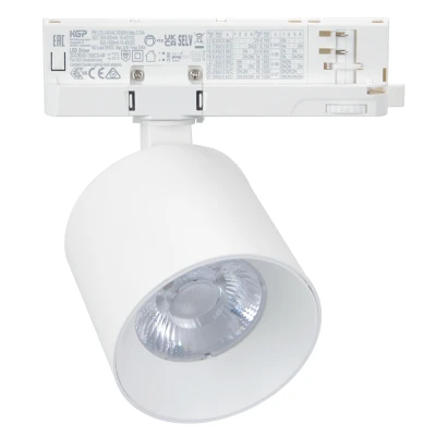 LED σποτ τριφασικής ράγας (4 γραμμών) COB 20W 230V ενδιάμεσο φως 4000K 38° Φ74x71mm λευκό