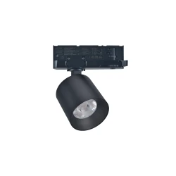 LED σποτ ράγας 4 γραμμών (τριφασικό) COB 20W ντιμαριζόμενο 230V θερμό λευκό 4000K 2400lm 38° μαύρο Φ74x71mm