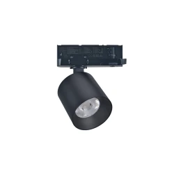 LED σποτ ράγας 4 γραμμών (τριφασικό) COB 30W ντιμαριζόμενο 230V θερμό λευκό 3000K 38° μαύρο Φ88x87mm