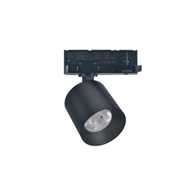 LED σποτ τριφασικής ράγας 4 γραμμών COB 30W ντιμαριζόμενο 230V ενδιάμεσο φως 4000K 38° Φ88x88mm μαύρο 