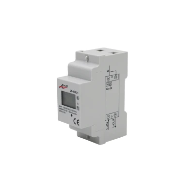 Γνώμονας μονοφασικός ψηφιακός ράγας 2 module 100A 
