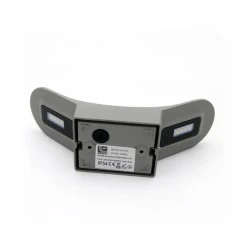 Φωτιστικό αλουμινίου Led επίτοιχο 8W 220-240VAC 3000k 640lm κυρτό γκρι έμμεσου φωτισμού IP54