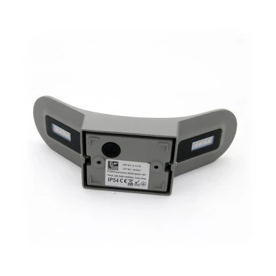 Φωτιστικό αλουμινίου Led επίτοιχο 8W 220-240VAC 3000k 640lm κυρτό γκρι έμμεσου φωτισμού IP54