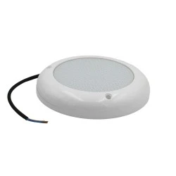 Φωτιστικό πισίνας επίτοιχη LED 18W μπλε χρώμα φωτός με τάση 12V/24V AC/DC IP68 με διάμετρο 23cm