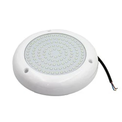 Φωτιστικό πισίνας PC LED ρητίνης Φ230mm 24W εναλλαγή απόχρωση φωτός RGB 24VDC IP68 με 2 αγωγούς 