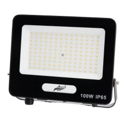 Προβολέας LED 100W 230V με ψυχρό φως 6200K 10000lm 120° IP65 μαύρος 230x180x35mm
