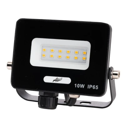 Προβολέας LED  10W 230V με ψυχρό φως 6200K IP65 μαύρος