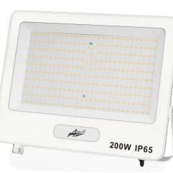 Προβολέας LED 200W 230V με ψυχρό φως 6200K 20000lm 120° IP65 λευκός 314x238x37mm