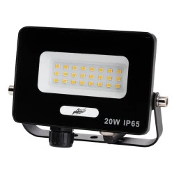 Προβολέας LED  20W 230V με ψυχρό φως 6200K IP65 μαύρος