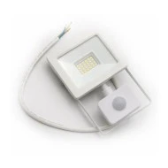 Προβολέας LED SMD mini slim σε λευκό χρώμα 20W 230V με ανιχνευτή κίνησης ενδιάμεσο χρώμα φωτός 4100K IP65 κατάλληλος για εξωτερικό χώρο