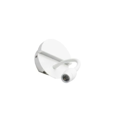 LED απλίκα & σποτ τοίχου στρογγυλή 9W με θερμό φως - λευκή