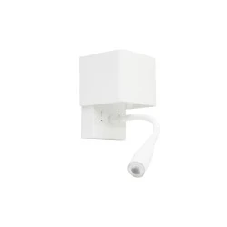 LED απλίκα & σποτ τοίχου τετράγωνη 9W με θερμό φως - λευκή