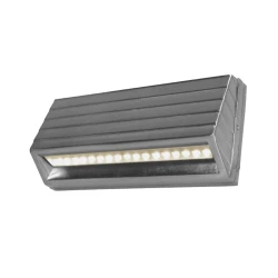 Φωτιστικό LED επίτοιχο αλουμινίου κυρτό 3.2W 18LED IP54 σατινέ θερμό φως 90951 Φωτιστικό LED επίτοιχο αλουμινίου κυρτό 3.2W 18LED IP54 σατινέ θερμό φως 90951