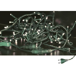 Λαμπάκια με 100 LED 230V θερμό LED Φ4mm πράσινο καλώδιο IP20 L:11,5m