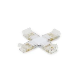 Μούφα σταυρός για μονόχρωμες ταινίες led smd 8mm 