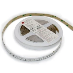 LED ταινία λευκή αυτοκόλλητη 5m 24VDC 18W/m 192LED/m 2835 μπλε στεγανή IP54