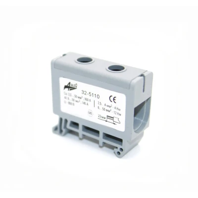 Κλέμμα ράγας και βίδας μονοπολική 145A 800V 1 Module σύνδεσμος καλωδίων Κλέμμα ράγας και βίδας μονοπολική 145A 800V 1 Module σύνδεσμος καλωδίων