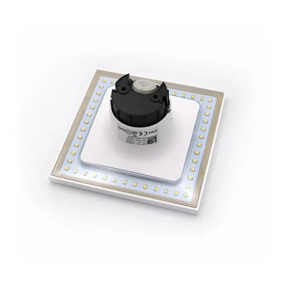 Led απλίκα πλαστική έμμεσου φωτισμού τετράγωνη 8W 3000k θερμό λευκό φως εξωτερικού χώρου IP65