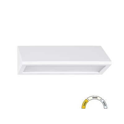 LED φωτιστικό PC επιτοίχο τρίγωνο 8W CCT IP65 λευκό