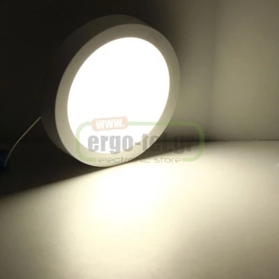 Led panel επίτοιχο στρόγγυλο 14W 230V 4000k ενδιάμεσο λευκό φως 1120lm Ø172mm νίκελ ματ