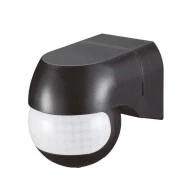 Ανιχνευτής κίνησης μαύρος 400W 230V 4Α στεγανός IP44 γωνία θέασης 180°