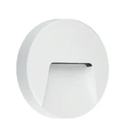 Led απλίκα λευκή στρογγυλή με σκίαστρο slim πλαστική 3W 100Lm 3000k θερμό λευκό φως στεγανή ΙΡ65
