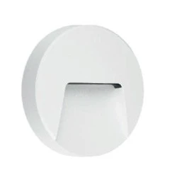 Led απλίκα λευκή στρογγυλή με σκίαστρο slim πλαστική 3W 100Lm 3000k θερμό λευκό φως στεγανή ΙΡ65