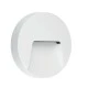 Led απλίκα λευκή στρογγυλή με σκίαστρο slim πλαστική 3W 100Lm 3000k θερμό λευκό φως στεγανή ΙΡ65
