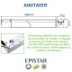 Led φωτιστικό χρωμίου με πρίζα επίτοιχο μπάνιου 15W 4000k ενδιάμεσο λευκό φως με διακόπτη