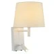 Led απλίκα Luminaire Stof λευκή επίτοιχη με ντουί Ε27 & κινητό led spot 3200k θερμό λευκό φως Led απλίκα Luminaire Stof λευκή επίτοιχη με ντουί Ε27 & κινητό led spot 3200k θερμό λευκό φως