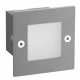 Led απλίκα γκρι τετράγωνη χωνευτή 2W 90Lm 3000k θερμό λευκό φως από πλαστικό στεγανή ΙΡ54