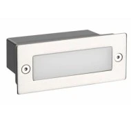 Led απλίκα  νίκελ ματ ορθογώνια χωνευτή 2W 100Lm 6000k ψυχρό λευκό φως από πλαστικό στεγανή ΙΡ54