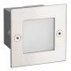 Led απλίκα νίκελ ματ τετράγωνη χωνευτή 2W 100Lm 6000k ψυχρό λευκό φως από πλαστικό στεγανή ΙΡ54