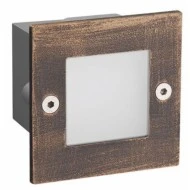 Led απλίκα σκουριάς τετράγωνη χωνευτή 2W 90Lm 3000k θερμό λευκό φως από πλαστικό στεγανή ΙΡ54