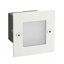 Led απλίκα λευκή τετράγωνη χωνευτή 2W 100Lm 6000k ψυχρό λευκό φως από πλαστικό στεγανή ΙΡ54