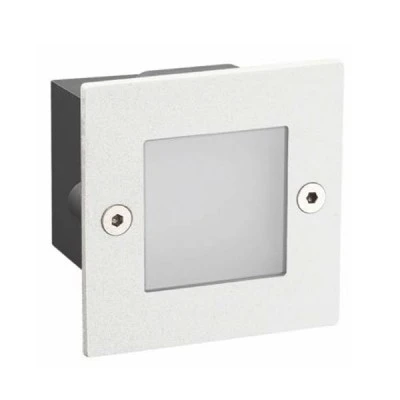 Led απλίκα λευκή τετράγωνη χωνευτή 2W 100Lm 6000k ψυχρό λευκό φως από πλαστικό στεγανή ΙΡ54 Led απλίκα λευκή τετράγωνη χωνευτή 2W 100Lm 6000k ψυχρό λευκό φως από πλαστικό στεγανή ΙΡ54