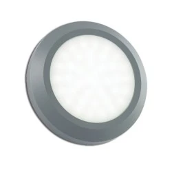 Led απλίκα γκρι στρογγυλή slim πλαστική 2,8W 180Lm 3000k θερμό λευκό φως στεγανή ΙΡ65 Led απλίκα γκρι στρογγυλή slim πλαστική 2,8W 180Lm 3000k θερμό λευκό φως στεγανή ΙΡ65