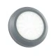 Led απλίκα γκρι στρογγυλή slim πλαστική 2,8W 180Lm 3000k θερμό λευκό φως στεγανή ΙΡ65