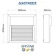 Led απλίκα λευκή τετράγωνη με σκίαστρο slim πλαστική 8W 430Lm 3000k θερμό λευκό φως στεγανή ΙΡ65