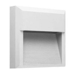 Led απλίκα λευκή τετράγωνη με σκίαστρο slim πλαστική 8W 430Lm 3000k θερμό λευκό φως στεγανή ΙΡ65