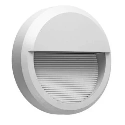 Led απλίκα λευκή στρογγυλή με σκίαστρο slim πλαστική 8W 430Lm 3000k θερμό λευκό φως στεγανή ΙΡ65 Led απλίκα λευκή στρογγυλή με σκίαστρο slim πλαστική 8W 430Lm 3000k θερμό λευκό φως στεγανή ΙΡ65