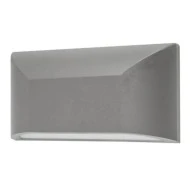 Led απλίκα γκρι ορθογώνια down light slim πλαστική 6W 350Lm 3000k θερμό λευκό φως στεγανή ΙΡ65