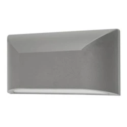 Led απλίκα γκρι ορθογώνια down light slim πλαστική 6W 350Lm 3000k θερμό λευκό φως στεγανή ΙΡ65