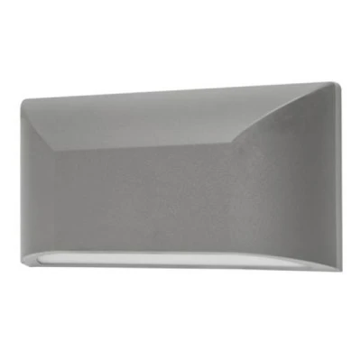 Led απλίκα γκρι ορθογώνια down light slim πλαστική 6W 350Lm 3000k θερμό λευκό φως στεγανή ΙΡ65