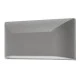 Led απλίκα γκρι ορθογώνια down light slim πλαστική 6W 350Lm 3000k θερμό λευκό φως στεγανή ΙΡ65