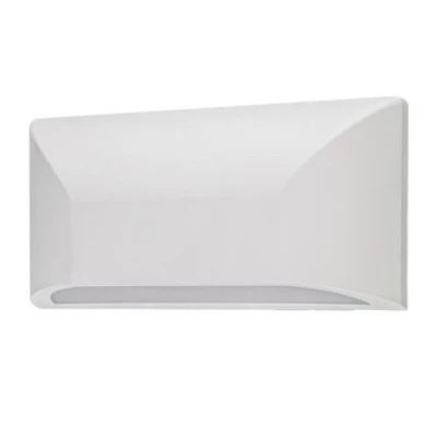 Led απλίκα λευκή ορθογώνια down light slim πλαστική 6W 350Lm 3000k θερμό λευκό φως στεγανή ΙΡ65