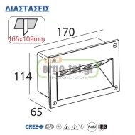 LED ΑΠΛΙΚΑ ΤΟΙΧΟΥ ΧΩΝΕΥΤΗ TALT 4x1W 327Lm 3000k ΘΕΡΜΟ ΛΕΥΚΟ ΦΩΣ ΔΕΣΜΗΣ 29° ΣΤΕΓΑΝΗ ΙΡ65